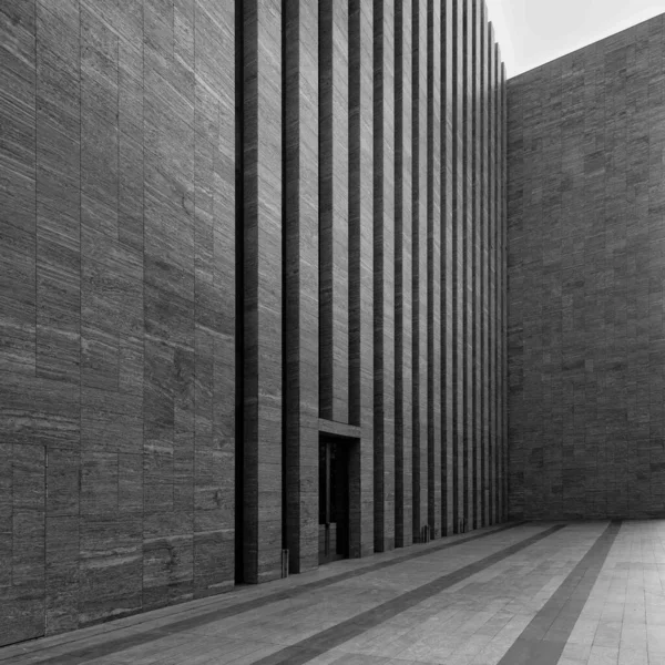 Schwarz Weiß Der Seitenfassade Des Atatürk Kulturzentrums Einem Konzertsaal Theater — Stockfoto