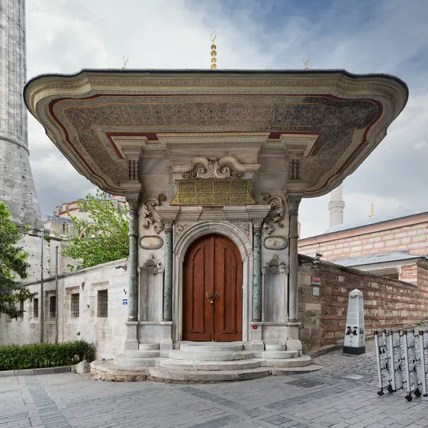 Entrance Carpet Museum Istanbul Turkey Sultanahmet Neighborhood Few Steps Away — стоковое фото