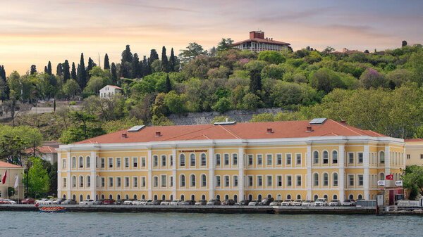 Galatasaray University in Ortakoy district, located on the shores of the Bosphorus Strait offering stunning views of Istanbul, Turkey