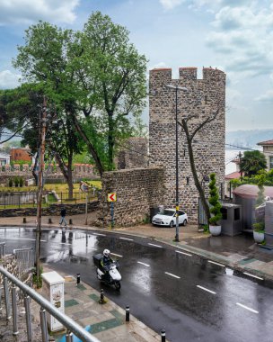 Istanbul, Turkey - May 17 2023: Anadolu Hisari, or Anatolian Castle, a 13th century medieval Ottoman fortress built by Sultan Bayezid I, and located on the Anatolian side of the Bosporus in Beykoz clipart