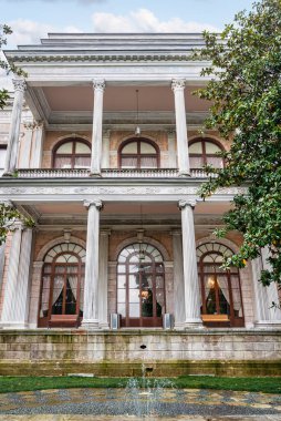 Beykoz Mecidiye Kasri, or Mecidiye Pavilion, an Ottoman palace built in 1845 to be presented to Sultan Abdulmecid by Mohamed Ali Pasha, Governor of Egypt, suited in Beykoz district, Istanbul, Turkey clipart