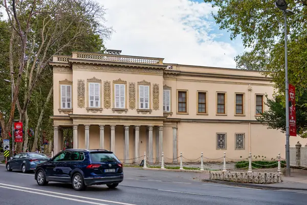 stock image Istanbul, Turkey - August 8, 2022: 19th century Ottoman architecture Dolmabahce Seyir Kosku, a small pavilion located in the Dolmabahce Palace complex in Besiktas