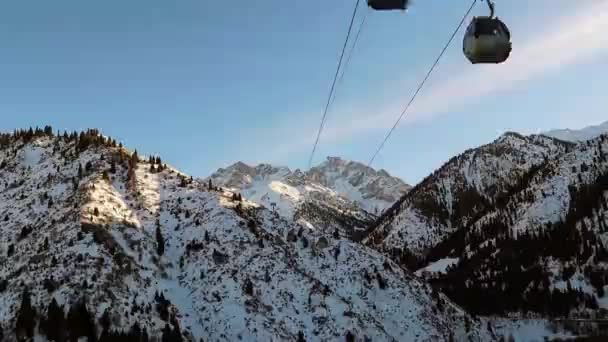 Almaty Mountains Kazachstan December 2022 Medeo Shymbulak Mountain Resort — Stockvideo