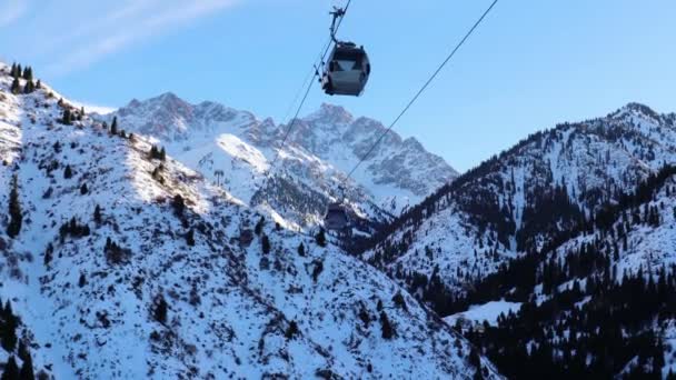Munţii Almaty Kazahstan Decembrie 2022 Medeo Shymbulak Mountain Resort — Videoclip de stoc