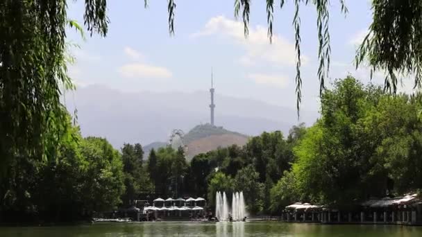 Almaty Stad Augustus 2022 Gorky Central Park Stad Almaty — Stockvideo