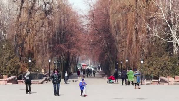 Almaty City Timelapse Central Square Almaty City Kazakhstan February 2023 — Stock Video