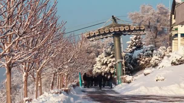 Almaty Kazakhstan January 2023 City View Koktobe Mountaint — Stok Video