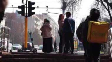 Almaty Kazakistan 22 Mart 2023. Arbat 'ta Nauryz' i Kutlama