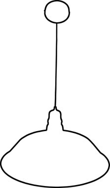 Avize raster çizimi. Kolye ışığı elementi. Beyaz arka planda modern avize. Dekor aksesuar tasarımı. Raster çizim çizimi