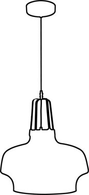 Avize raster çizimi. Kolye ışığı elementi. Beyaz arka planda modern avize. Dekor aksesuar tasarımı. Raster çizim çizimi