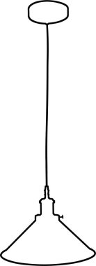 Avize raster çizimi. Kolye ışığı elementi. Beyaz arka planda modern avize. Dekor aksesuar tasarımı. Raster çizim çizimi