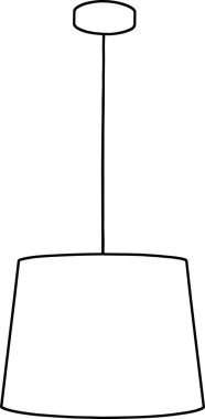 Avize raster çizimi. Kolye ışığı elementi. Beyaz arka planda modern avize. Dekor aksesuar tasarımı. Raster çizim çizimi