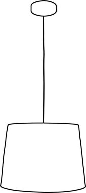 Avize raster çizimi. Kolye ışığı elementi. Beyaz arka planda modern avize. Dekor aksesuar tasarımı. Raster çizim çizimi