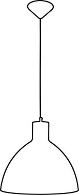 Avize raster çizimi. Kolye ışığı elementi. Beyaz arka planda modern avize. Dekor aksesuar tasarımı. Raster çizim çizimi