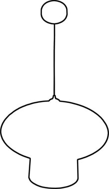 Avize raster çizimi. Kolye ışığı elementi. Beyaz arka planda modern avize. Dekor aksesuar tasarımı. Raster çizim çizimi