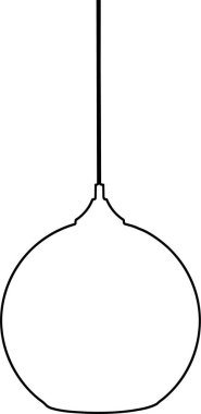 Avize raster çizimi. Kolye ışığı elementi. Beyaz arka planda modern avize. Dekor aksesuar tasarımı. Raster çizim çizimi