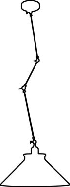 Avize raster çizimi. Kolye ışığı elementi. Beyaz arka planda modern avize. Dekor aksesuar tasarımı. Raster çizim çizimi