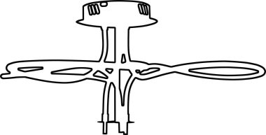 Avize raster çizimi. Kolye ışığı elementi. Beyaz arka planda modern avize. Dekor aksesuar tasarımı. Raster çizim çizimi