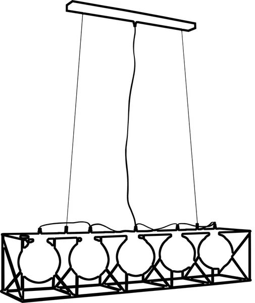 래스터 바탕에 현대의 샹들리에 액세서리 디자인 래스터 일러스트 스케치 — 스톡 사진