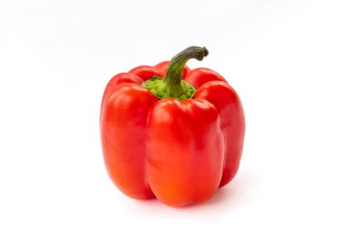 kırmızı biber beyaz arkaplanda izole edildi