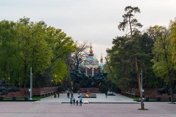 Almaty City Almaty Kazakhstan April 2023 Panfilov Central Park Monument — Stock Photo, Image