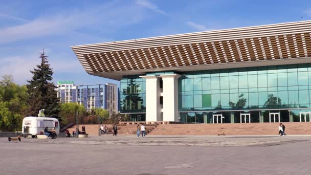 Almaty City Almaty Kazakistan Aprile 2023 Palazzo Della Repubblica Nella — Video Stock