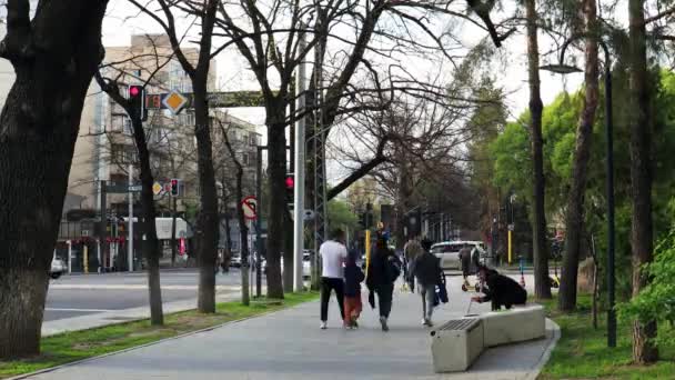 Almaty City Timelapse Almaty Kazakhstan Avril 2023 Avenue Dostyk — Video