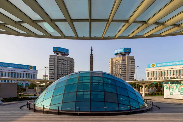 Almaty City Kazakistan Aprile 2023 Piazza Della Repubblica Piazza Dell — Foto Stock