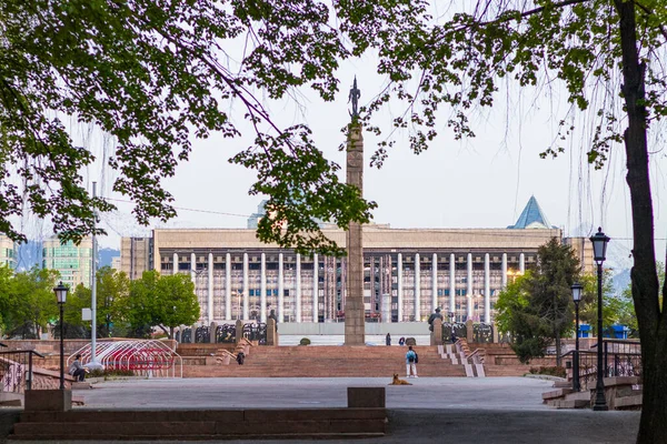Miasto Ałmaty Kazachstan Kwietnia 2023 Plac Republiki Plac Niepodległości Almaty — Zdjęcie stockowe