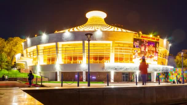 Almaty City Timelapse Almaty Kazachstán Dubna2023 Státní Cirkus Kazachstán — Stock video
