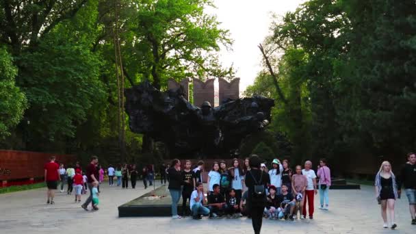 Almaty City Kazachstán Května2022 Panfilovův Central Park Památník Památník Slávy — Stock video
