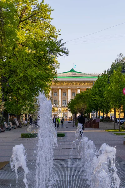 Almaty City Kazakhstan Mai 2023 Avenue Arbat Almaty Rue Zhibek — Photo