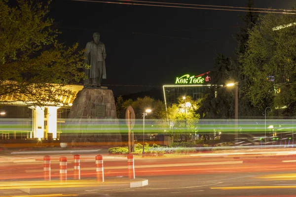 Almaty City Kazakhstan May 2023 Monument Famous Kazakh Poet Writer — Stock Photo, Image