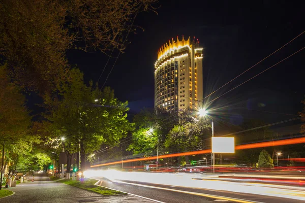 stock image Almaty City Kazakhstan. 5 May 2023. Hotel Kazak in the city of Almaty, Kazakhstan. The most popular building in Almaty