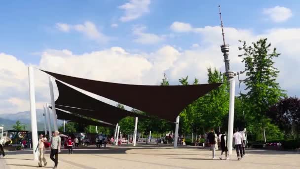 Almaty City Timelapse Almaty Kazakhstan Червня 2022 Літній День Парку — стокове відео