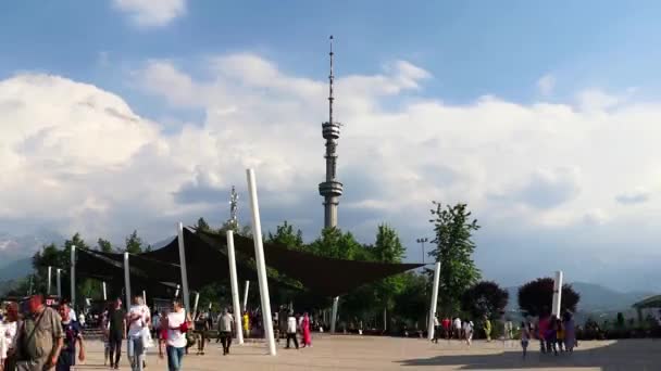 Timelapse Miasta Almaty Ałmaty Kazachstan Czerwca 2022 Letni Dzień Parku — Wideo stockowe