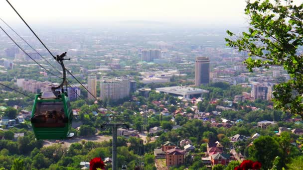 Almaty City Almaty Kazachstán Června2022 Pohled Kopce Kok Tobe — Stock video