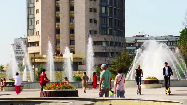 Almaty City Almaty Kazajistán Junio 2022 Hotel Kazakshtan Ciudad Almaty — Vídeo de stock