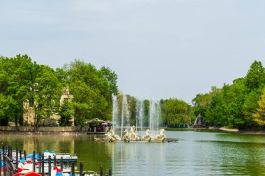  Almaty City Kazakistan 12 Mayıs 2023. Almaty şehrindeki Gorky Central Park