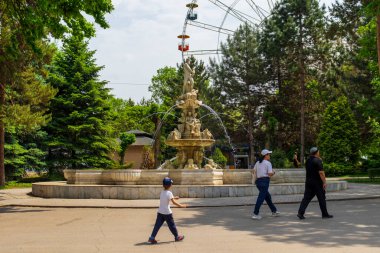  Almaty City Kazakistan 12 Mayıs 2023. Almaty şehrindeki Gorky Central Park