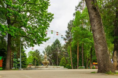  Almaty City Kazakistan 12 Mayıs 2023. Almaty şehrindeki Gorky Central Park