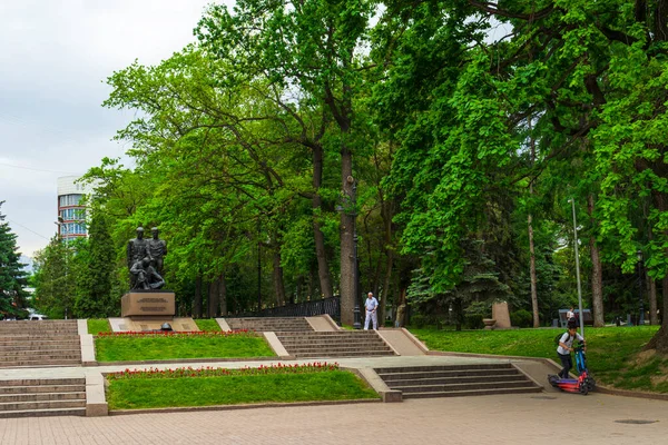 Almaty City Kazakhstan Mai 2023 Parc Gardes Panfilov Monument Guerre — Photo
