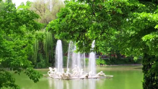 Almaty City Timelapse Maj 2023 Almaty Kazakstan Gorkij Central Park — Stockvideo