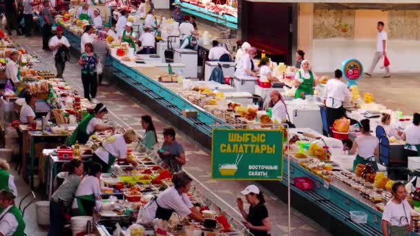 Almaty City Kazajstán Mayo 20223 Bazar Verde Bazar Zelyoniy Bazar — Vídeos de Stock