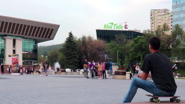 Almaty City Kazahsztán Május 20223 Square Republic — Stock videók