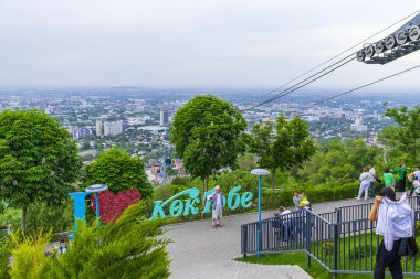 Almaty Kazakistan 19 Mayıs 2023. Almaty 'deki Kok Tobe Parkı