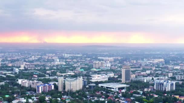 Almaty City Timelapse Kazakhstan Травня 2023 Вид Міста Парку Кок — стокове відео