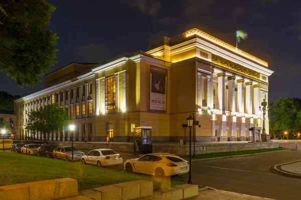 Almaty Stad Almaty Kazachstan Mei 2023 Abay Opera House Nachts — Stockfoto