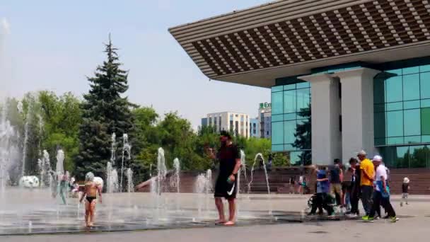 Almaty City Timelapse Ban Almati Kazahsztán 2023 Június Palotája Köztársaság — Stock videók