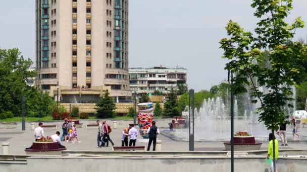 Video Almaty City Almaty Kazakistan Giugno 2023 Hotel Kazakshtan Nella — Video Stock